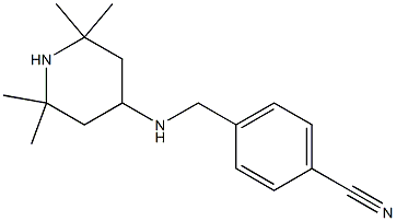 4-{[(2,2,6,6-tetramethylpiperidin-4-yl)amino]methyl}benzonitrile Struktur