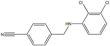 4-{[(2,3-dichlorophenyl)amino]methyl}benzonitrile 化学構造式