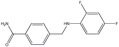 4-{[(2,4-difluorophenyl)amino]methyl}benzamide 化学構造式