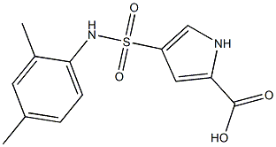 4-{[(2,4-dimethylphenyl)amino]sulfonyl}-1H-pyrrole-2-carboxylic acid Struktur