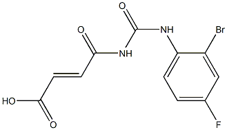 4-{[(2-bromo-4-fluorophenyl)carbamoyl]amino}-4-oxobut-2-enoic acid,,结构式