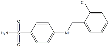 4-{[(2-chlorophenyl)methyl]amino}benzene-1-sulfonamide,,结构式