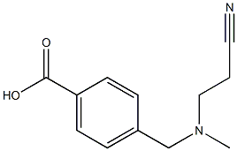 4-{[(2-cyanoethyl)(methyl)amino]methyl}benzoic acid Struktur