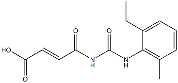 4-{[(2-ethyl-6-methylphenyl)carbamoyl]amino}-4-oxobut-2-enoic acid Struktur