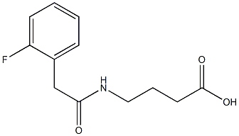 4-{[(2-fluorophenyl)acetyl]amino}butanoic acid Structure