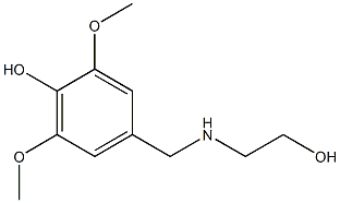 4-{[(2-hydroxyethyl)amino]methyl}-2,6-dimethoxyphenol Struktur