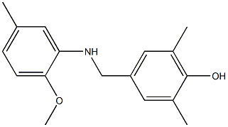 4-{[(2-methoxy-5-methylphenyl)amino]methyl}-2,6-dimethylphenol Structure