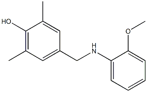 4-{[(2-methoxyphenyl)amino]methyl}-2,6-dimethylphenol Struktur