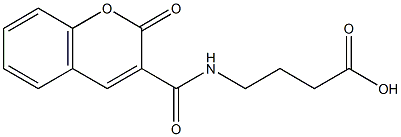 4-{[(2-oxo-2H-chromen-3-yl)carbonyl]amino}butanoic acid Struktur