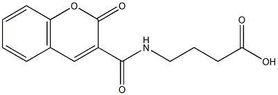 4-{[(2-oxo-2H-chromen-3-yl)carbonyl]amino}butanoic acid 化学構造式