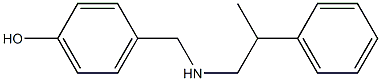 4-{[(2-phenylpropyl)amino]methyl}phenol 化学構造式