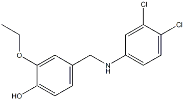 4-{[(3,4-dichlorophenyl)amino]methyl}-2-ethoxyphenol,,结构式