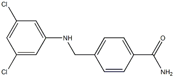 4-{[(3,5-dichlorophenyl)amino]methyl}benzamide 化学構造式