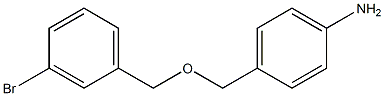 4-{[(3-bromophenyl)methoxy]methyl}aniline,,结构式