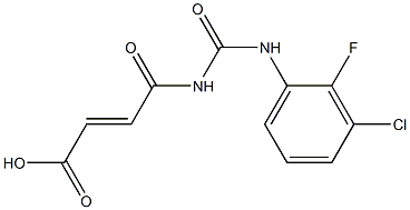 4-{[(3-chloro-2-fluorophenyl)carbamoyl]amino}-4-oxobut-2-enoic acid Structure