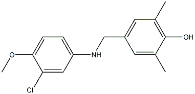 4-{[(3-chloro-4-methoxyphenyl)amino]methyl}-2,6-dimethylphenol Structure