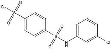 4-{[(3-chlorophenyl)amino]sulfonyl}benzenesulfonyl chloride Struktur