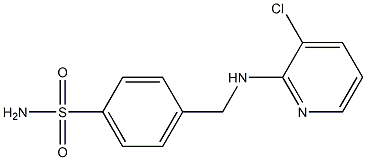 4-{[(3-chloropyridin-2-yl)amino]methyl}benzene-1-sulfonamide,,结构式