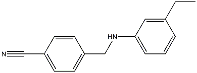 4-{[(3-ethylphenyl)amino]methyl}benzonitrile Struktur