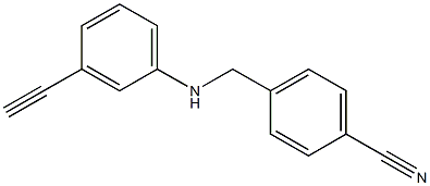 4-{[(3-ethynylphenyl)amino]methyl}benzonitrile,,结构式