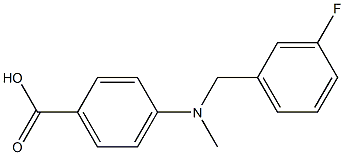 4-{[(3-fluorophenyl)methyl](methyl)amino}benzoic acid Structure