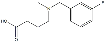 4-{[(3-fluorophenyl)methyl](methyl)amino}butanoic acid 化学構造式