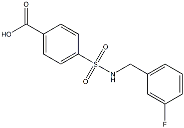 4-{[(3-fluorophenyl)methyl]sulfamoyl}benzoic acid 结构式