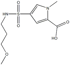 4-{[(3-methoxypropyl)amino]sulfonyl}-1-methyl-1H-pyrrole-2-carboxylic acid Structure