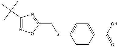4-{[(3-tert-butyl-1,2,4-oxadiazol-5-yl)methyl]thio}benzoic acid,,结构式