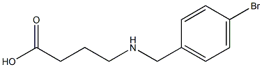 4-{[(4-bromophenyl)methyl]amino}butanoic acid,,结构式