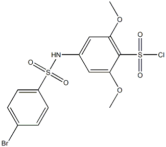 4-{[(4-bromophenyl)sulfonyl]amino}-2,6-dimethoxybenzenesulfonyl chloride