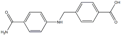 4-{[(4-carbamoylphenyl)amino]methyl}benzoic acid 化学構造式