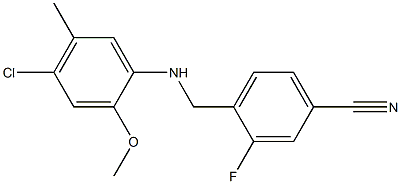 4-{[(4-chloro-2-methoxy-5-methylphenyl)amino]methyl}-3-fluorobenzonitrile Structure