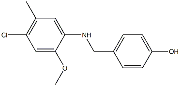 4-{[(4-chloro-2-methoxy-5-methylphenyl)amino]methyl}phenol Struktur