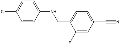 4-{[(4-chlorophenyl)amino]methyl}-3-fluorobenzonitrile,,结构式