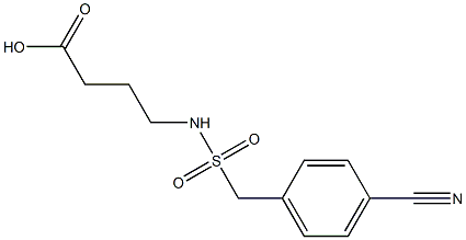 4-{[(4-cyanophenyl)methane]sulfonamido}butanoic acid 结构式