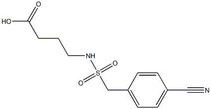 4-{[(4-cyanophenyl)methane]sulfonamido}butanoic acid Structure