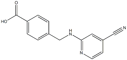 4-{[(4-cyanopyridin-2-yl)amino]methyl}benzoic acid Struktur