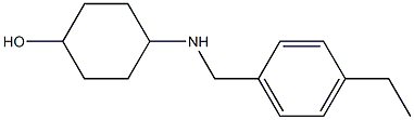 4-{[(4-ethylphenyl)methyl]amino}cyclohexan-1-ol 化学構造式