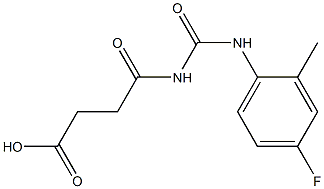 4-{[(4-fluoro-2-methylphenyl)carbamoyl]amino}-4-oxobutanoic acid Struktur