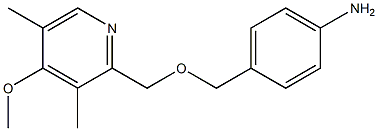 4-{[(4-methoxy-3,5-dimethylpyridin-2-yl)methoxy]methyl}aniline,,结构式