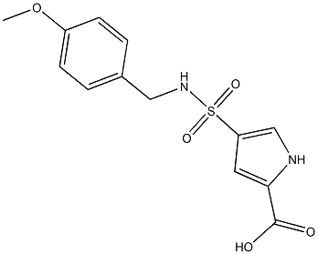 4-{[(4-methoxyphenyl)methyl]sulfamoyl}-1H-pyrrole-2-carboxylic acid 结构式