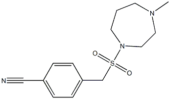 4-{[(4-methyl-1,4-diazepane-1-)sulfonyl]methyl}benzonitrile,,结构式