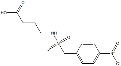 4-{[(4-nitrophenyl)methane]sulfonamido}butanoic acid Structure