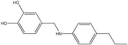 4-{[(4-propylphenyl)amino]methyl}benzene-1,2-diol Struktur