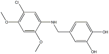 4-{[(5-chloro-2,4-dimethoxyphenyl)amino]methyl}benzene-1,2-diol 结构式