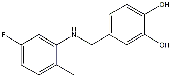 4-{[(5-fluoro-2-methylphenyl)amino]methyl}benzene-1,2-diol Structure