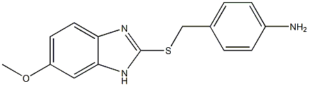4-{[(6-methoxy-1H-1,3-benzodiazol-2-yl)sulfanyl]methyl}aniline Struktur