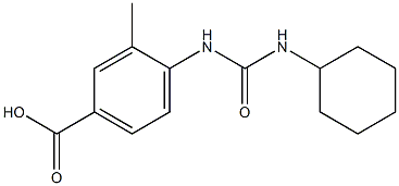 4-{[(cyclohexylamino)carbonyl]amino}-3-methylbenzoic acid Structure