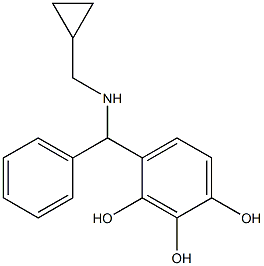 4-{[(cyclopropylmethyl)amino](phenyl)methyl}benzene-1,2,3-triol 结构式